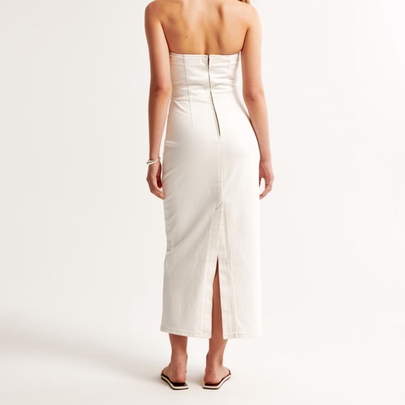 Abercrombie strapless denim midi dress - Picture 2 of 4